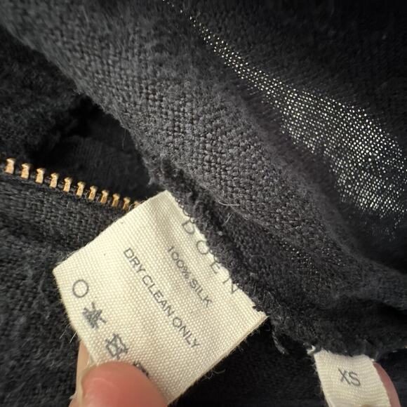 DÔEN Serre Zip Front Utility Silk Jumpsuit Black size XS - Picture 7 of 14